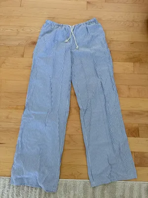 SHEIN striped linen pants  thumbnail 1
