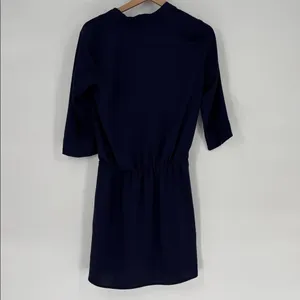 Amanda Uprichard Venus Dress Faux-Wrap small navy blue thumbnail 5