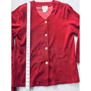 Vintage Country Wear Casuals 2 Piece Suit Dress Red Cottagecore Womens Small thumbnail 5