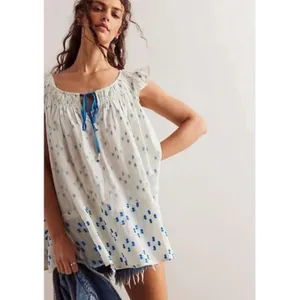 Free People Jules Cotton Embroidered Tunic White Size Small Bohemian Cottage thumbnail 4