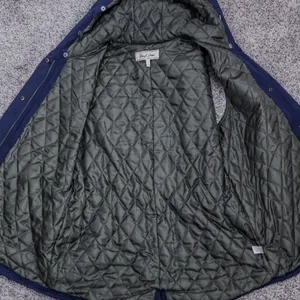 Sheryl Crow Military Patch Utility Vest Women's L Blue Quilted Lining Hooded‎ thumbnail 5