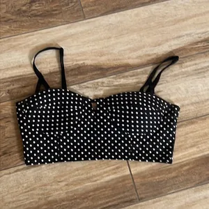 Seek the label polka dot black bra top thumbnail 2