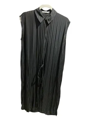Alexander Wang Black Long Vest Duster silk and rayon size 4 thumbnail 2