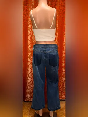 Ella Moss Cropped Wide Leg Jeans 28" Waist thumbnail 3