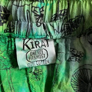 Baggy Trippy Hippie Mushroom Tie Dye Elastic Waist Pants - One Size thumbnail 4