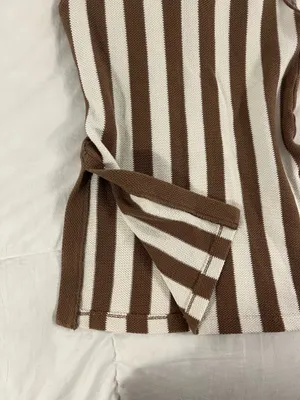Brown striped top thumbnail 2