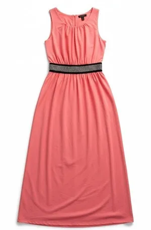 Unbranded Womens Maxi Dress Size 6 Pink Embellished Waist Sleeveless Sundress thumbnail 1