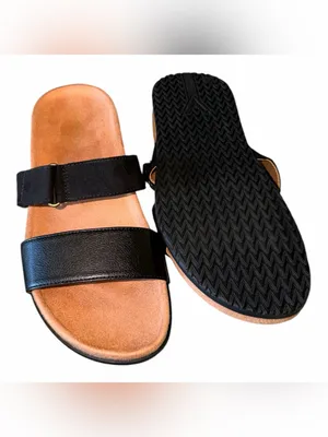 NEW $125 Vionic Elaine Slide Sandal 6.5 M, BLACK Slip On Comfort thumbnail 11