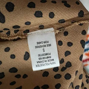 Spotted Silk Dress Tan thumbnail 6