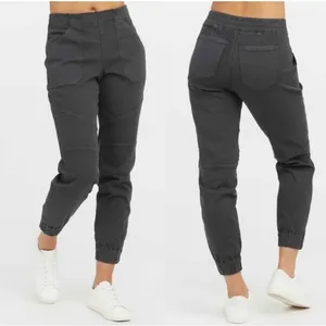 Spanx Black Pull On Twill Cargo Zip Ankle Preppy Career Shapewear Joggers Pants… thumbnail 2