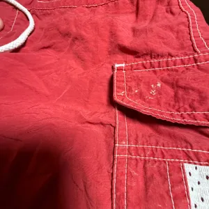 Ocean Pacific‎ OP Red Nylon Board Shorts Vintage Cargo Pocket 9 Surf Coastal Y2K thumbnail 5