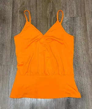 SheIn Orange Cinched Boutique Tank Top thumbnail 1