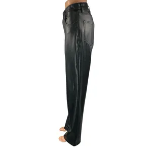 Abercrombie & Fitch The 90s Relaxed Jean Coated Black High Rise Denim Jeans 4 thumbnail 2