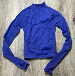 Free People Movement Good Karma Blue Long Sleeve Top Size XS/S thumbnail 1