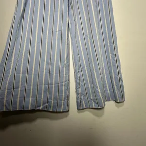 Rae Mode Blue White Striped Wide Leg Pants High Rise Rayon P6517 Womens‎ Large thumbnail 8