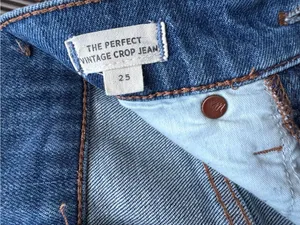 Madewell Perfect Vintage Crop Jeans High Rise Medium Wash Raw Hem Size 25 thumbnail 5