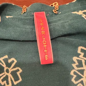 Charlotte Tarantola Vintage Teal Floral Cardigan thumbnail 2