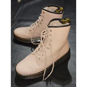 Dr Martens Taupe Zavala Combat Boots Mens 8‎ Womens 9 thumbnail 2