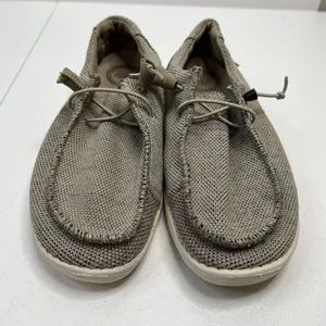 Hey Dude Size‎ 8 Wendy Loafers Sox Beige Knit Slip On Shoes Lightweight Women's thumbnail 6