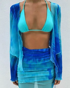 Tiger Mist Bikini Top And Wrap Top thumbnail 1