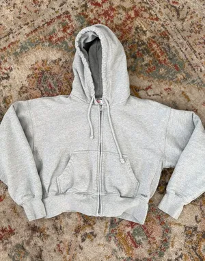TNA Cropped Boyfriend Aritzia Fleece Sweatshirt thumbnail 1