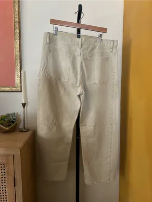 Madewell Pieced Barrel-Leg Jeans Faded Khaki Tan Beige NWT $148 Size 31 (US 12) thumbnail 7