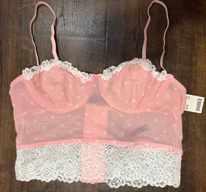 Urban Outfitters Out From Under Adrena Mesh + Lace Underwire Corset Cami thumbnail 4
