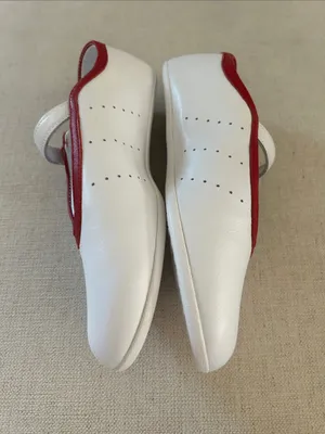 ADIDAS STAN SMITH LO BALLET SHOES, White/Red, size 8, NWOT DISPLAY PAIR thumbnail 5