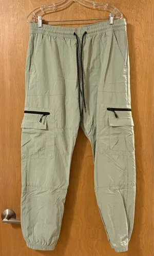 PacSun Relaxed Jogger Cargo Pants Sage Green Utility Streetwear XL thumbnail 1