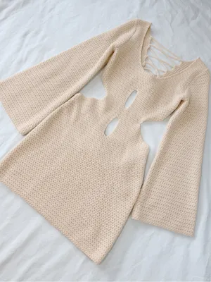 NWT • Crochet Cutout Mini Dress thumbnail 8