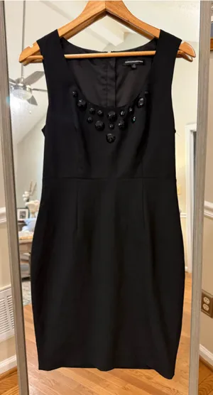 Women's Express Design Studio Black Embellished Sheath Dress Size 8 thumbnail 1