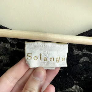 Solange sheer lace long sleeved pullover black shirt women's 26/28‎ nylon grunge thumbnail 3