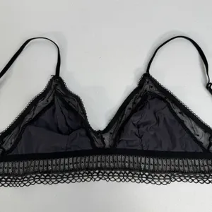 Victoria's Secret‎ S Small Bralette Bra Black Lace Adjustable Unlined Sheer Mesh thumbnail 7