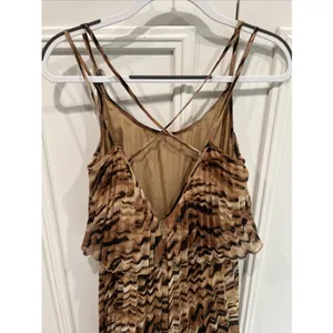 ASOS Animal Tiger‎ Print Jumpsuit Brown Chiffon Flowy Resort Chic Going Out thumbnail 5