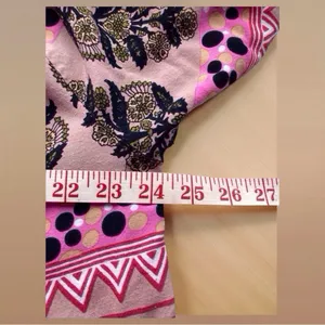 Persaman NY Boho Blouse Size L – Vibrant Artistic Print, EUC Pink Size L thumbnail 5