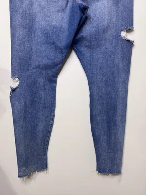 American Eagle Curvy Super Hi Rise Jeggings Skinny Jeans Ripped Frayed Size 18 thumbnail 8