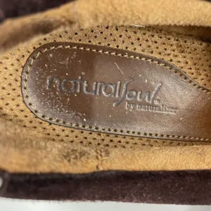Natural Soul Naturalizer 7.5 Ferva Loafers Brown‎ Suede Leather Zip up Flats thumbnail 7