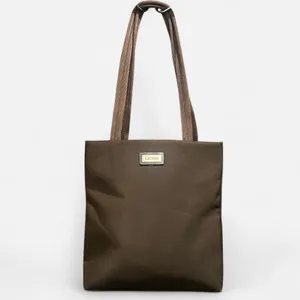 Ralph Lauren Chocolate Brown Nylon Mini Tote Shoulder Bag Classic Preppy Y2K thumbnail 2