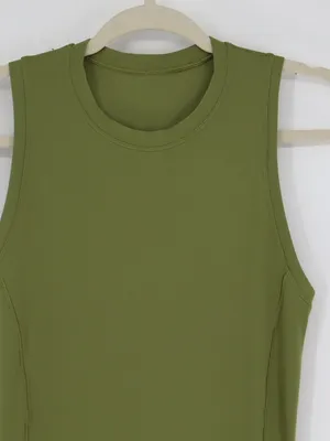Lululemon All Yours Maxi Tank Dress Women’s XS 2 Green Sleeveless Slit Active thumbnail 3