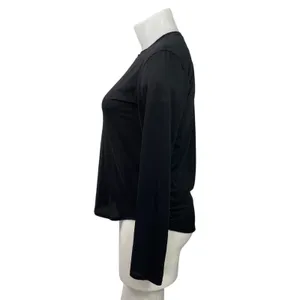 Lululemon Women's Black Long Sleeve Athletic Activewear Tee T-shirt Top Size 10 thumbnail 2