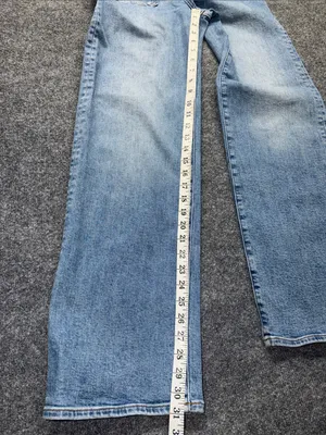 Madewell Light Blue Wide-Leg Jeans thumbnail 4