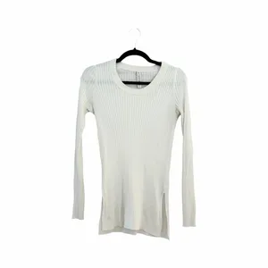 ATHLETA Lincoln Park Ribbed Crew Neck Long White Pullover Sweater Sz S thumbnail 3
