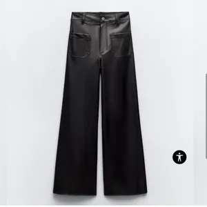 Zara The Marine Straight Faux Leather Pants US Size O thumbnail 2