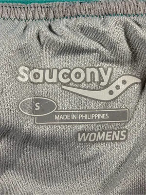 Saucony Women's Athletic Running Shorts Turquoise Size Small “Faster Than You” thumbnail 6