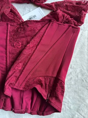 Outcast Clothing Philippa Top Deep Red thumbnail 8