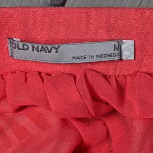 Old‎ Navy Womens Maxi Strapless Tube Dress Coral White Abstract Print Size M thumbnail 3