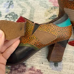 L'artise Spring‎ Step Womens Colorblock Ankle Booties Size 41 Animal Print Artsy thumbnail 10