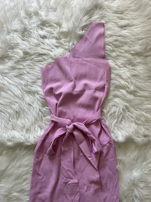 Vici One-Shoulder Mauve Pink Dress with Waist Tie Size Medium thumbnail 2