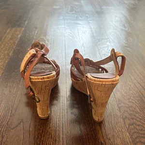 Audrey Brooke Brown Wedge Sandals thumbnail 5