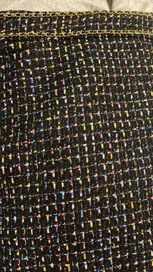 Vici Boldly Elegant Tweed Chain Mini Skirt - Black thumbnail 7